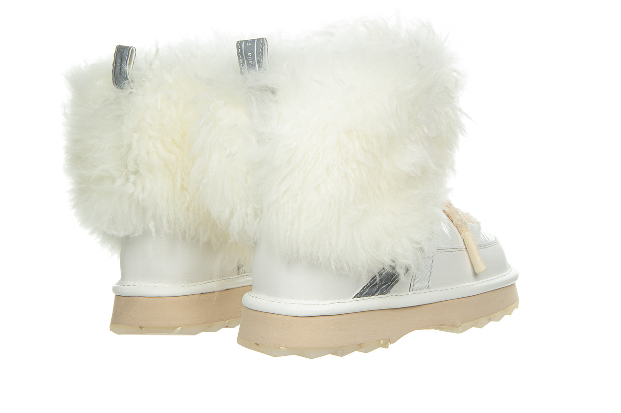 Śniegowce emu blurred glossy coconut 119180, biały, skóra naturalna - sale - buty damskie - kobieta 15