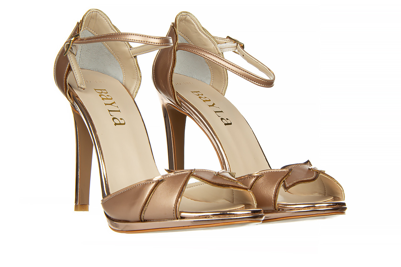 Sandały bayla-187 589-1109 rose 187055, różowe złoto, skóra ekologiczna  - na platformie - sandały - buty damskie - kobieta 9