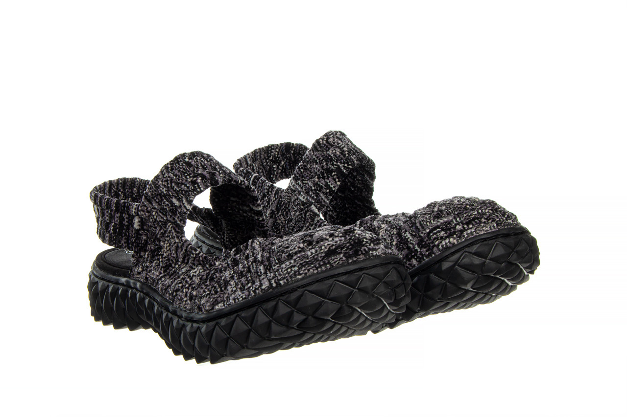 Sandały rock over sandal rockstone cashmere 032862, czarny, materiał - na platformie - sandały - buty damskie - kobieta 9