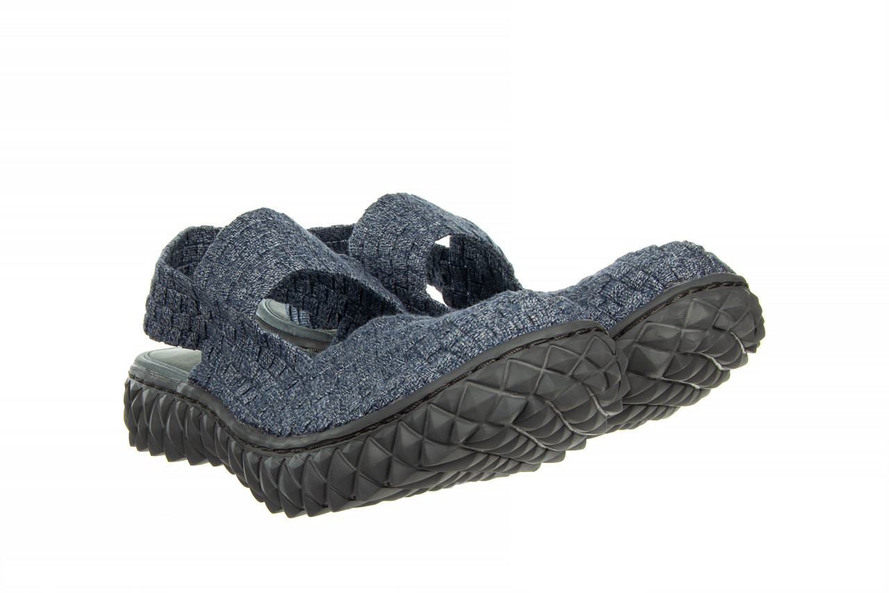 Sandały rock over sandal jeans smoke 032859, niebieski, materiał - na platformie - sandały - buty damskie - kobieta 10