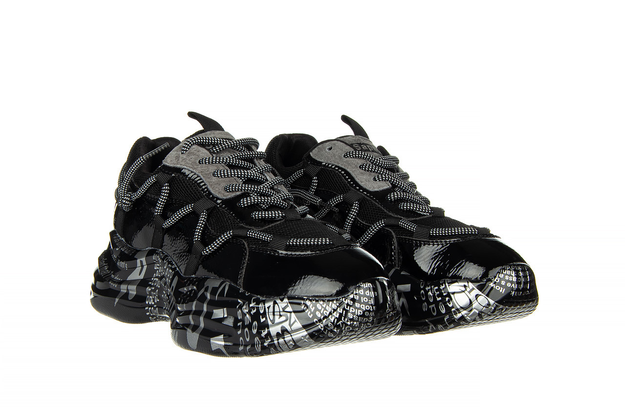 Sneakersy sca'viola b-206 black, czarny, skóra naturalna lakierowana  - obuwie sportowe - dla niej  - sale 9