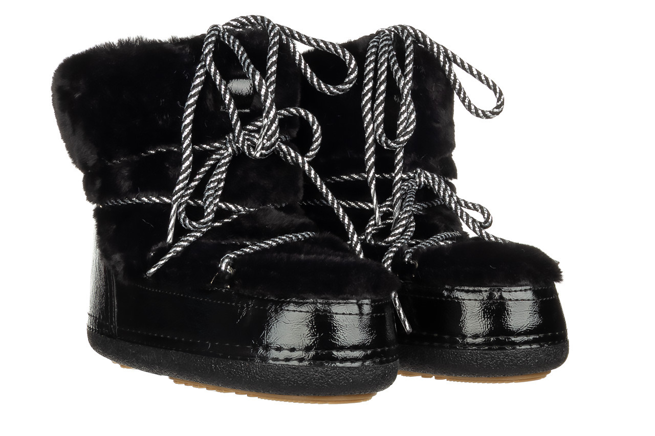 Śniegowce bayla-194 moonia black 194009, czarny, futro sztuczne  - śniegowce i kalosze - buty damskie - kobieta 7