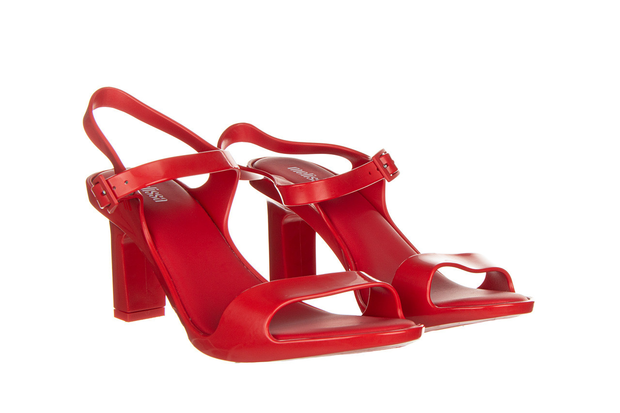 Sandały melissa lady emme ad red 010387, czerwony, guma - na obcasie - sandały - buty damskie - kobieta 7