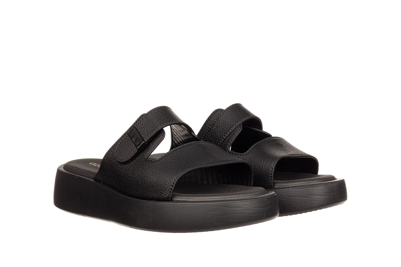 Klapki azaleia isadora soft flatform black 198011, czarny, tworzywo - gumowe/plastikowe - klapki - buty damskie - kobieta 7