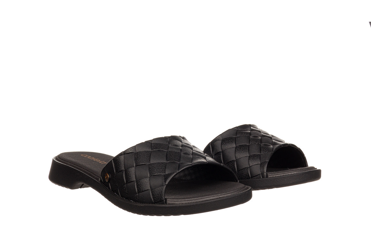 Klapki azaleia simone comfy flat rast black 198016, czarny, tworzywo - piankowe - klapki - buty damskie - kobieta 7