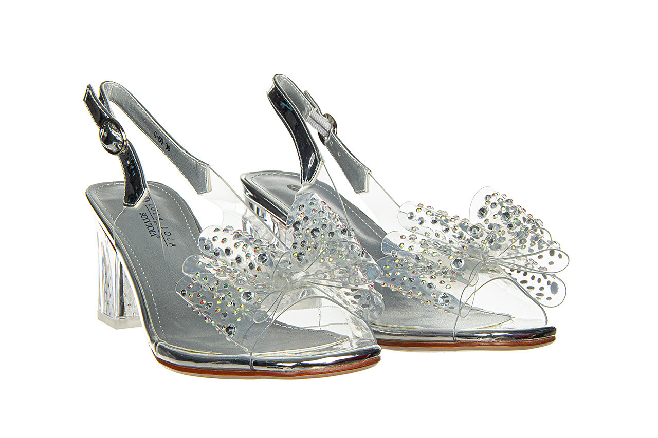 Sandały lola lola by sca'viola g-60 silver 047205, srebrny, silikon - na obcasie - sandały - buty damskie - kobieta 8