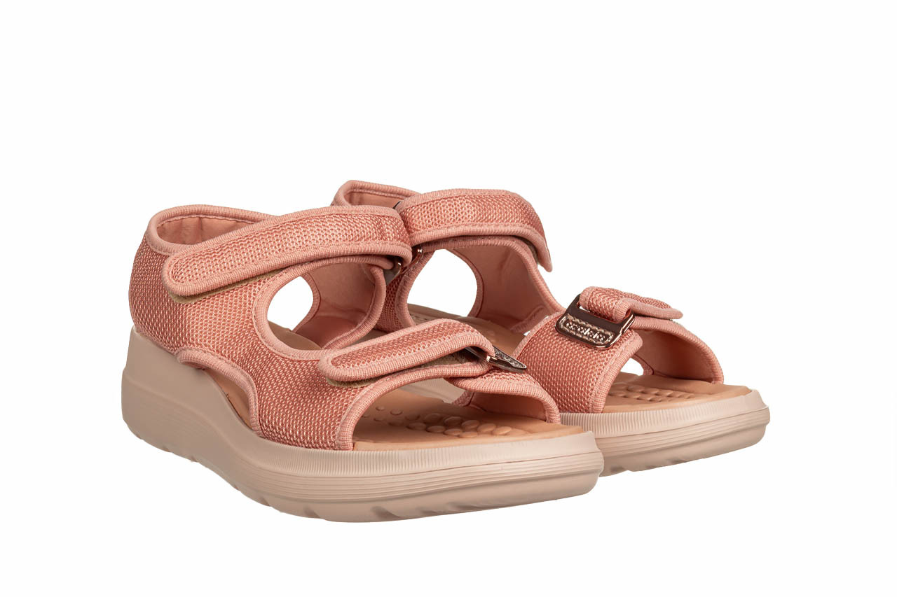 Sandały azaleia greice soft papete nude 198048, różowy, materiał - płaskie - sandały - buty damskie - kobieta 10