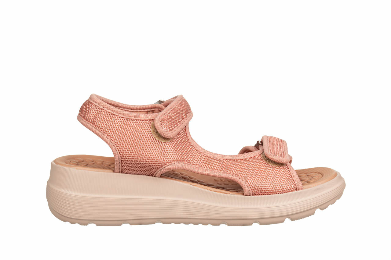 Sandały azaleia greice soft papete nude 198048, różowy, materiał - płaskie - sandały - buty damskie - kobieta 9