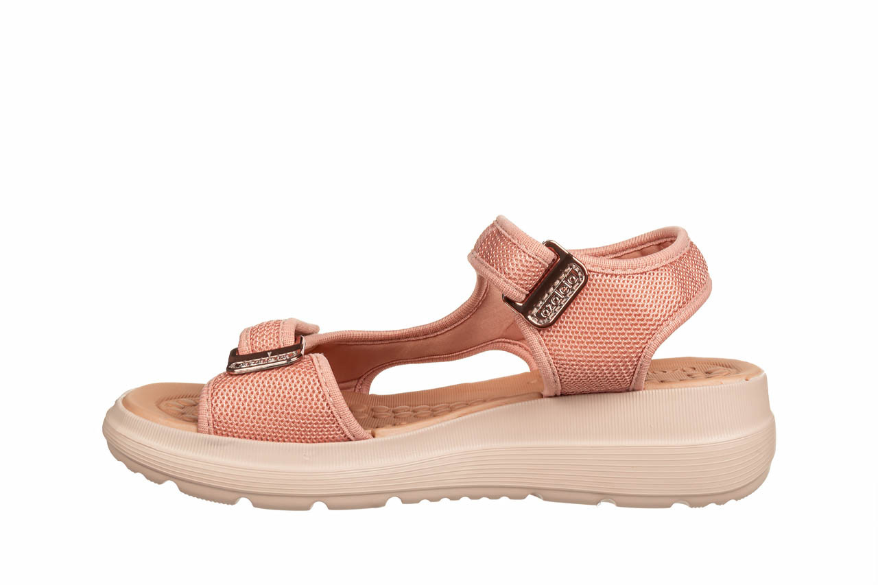 Sandały azaleia greice soft papete nude 198048, różowy, materiał - płaskie - sandały - buty damskie - kobieta 11