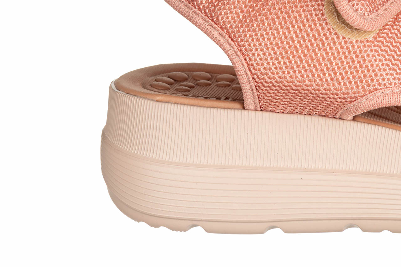 Sandały azaleia greice soft papete nude 198048, różowy, materiał 14