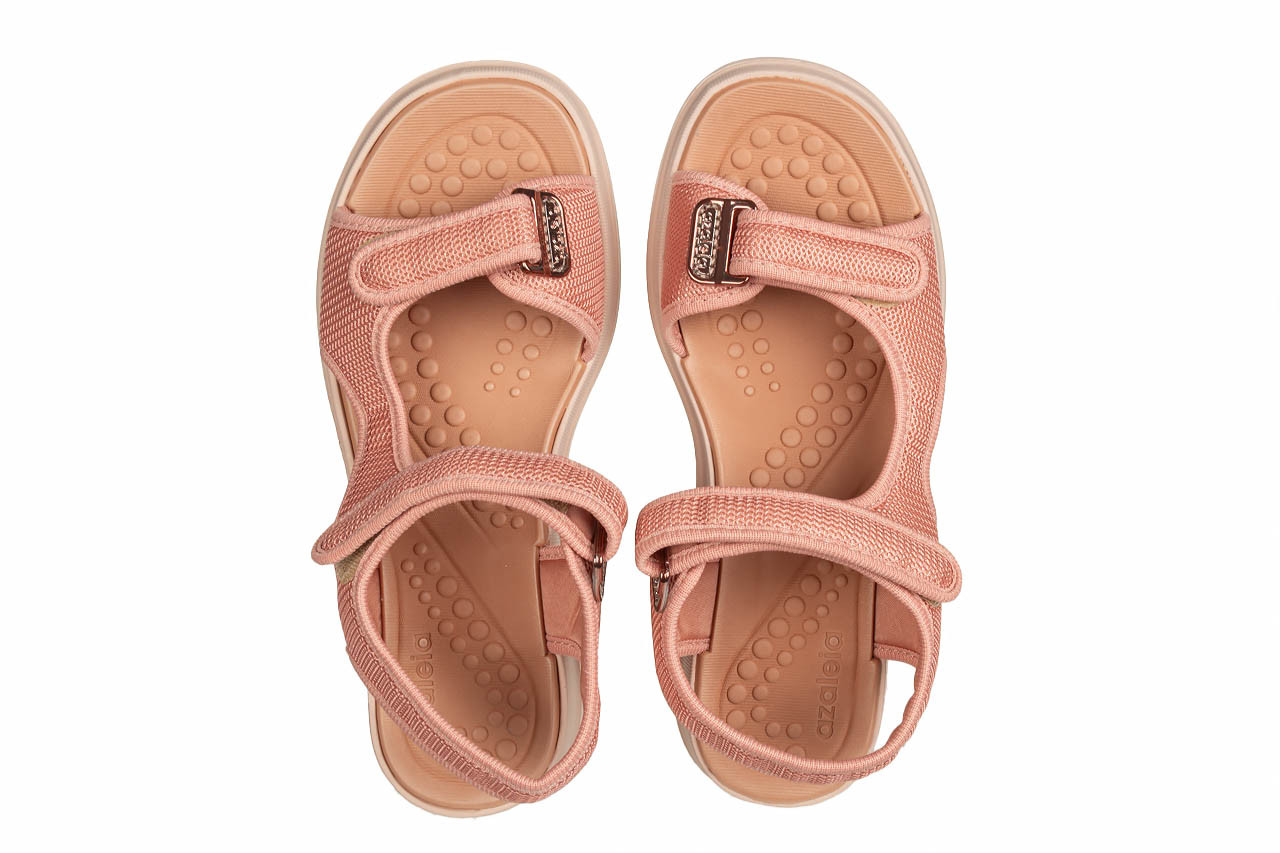Sandały azaleia greice soft papete nude 198048, różowy, materiał - płaskie - sandały - buty damskie - kobieta 13