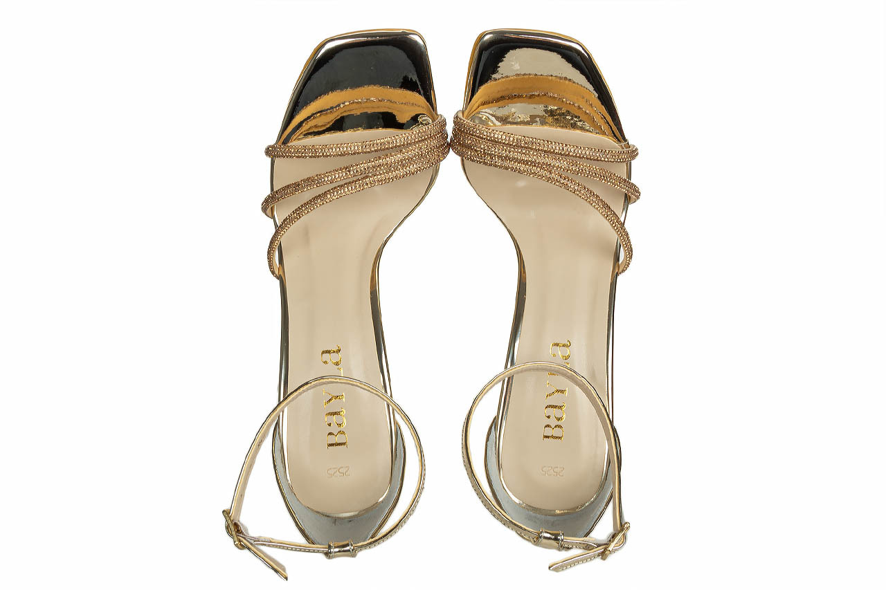 Sandały bayla-187 2525 gold mirror 187156, złoty, skóra ekologiczna - sandały - buty damskie - kobieta 12