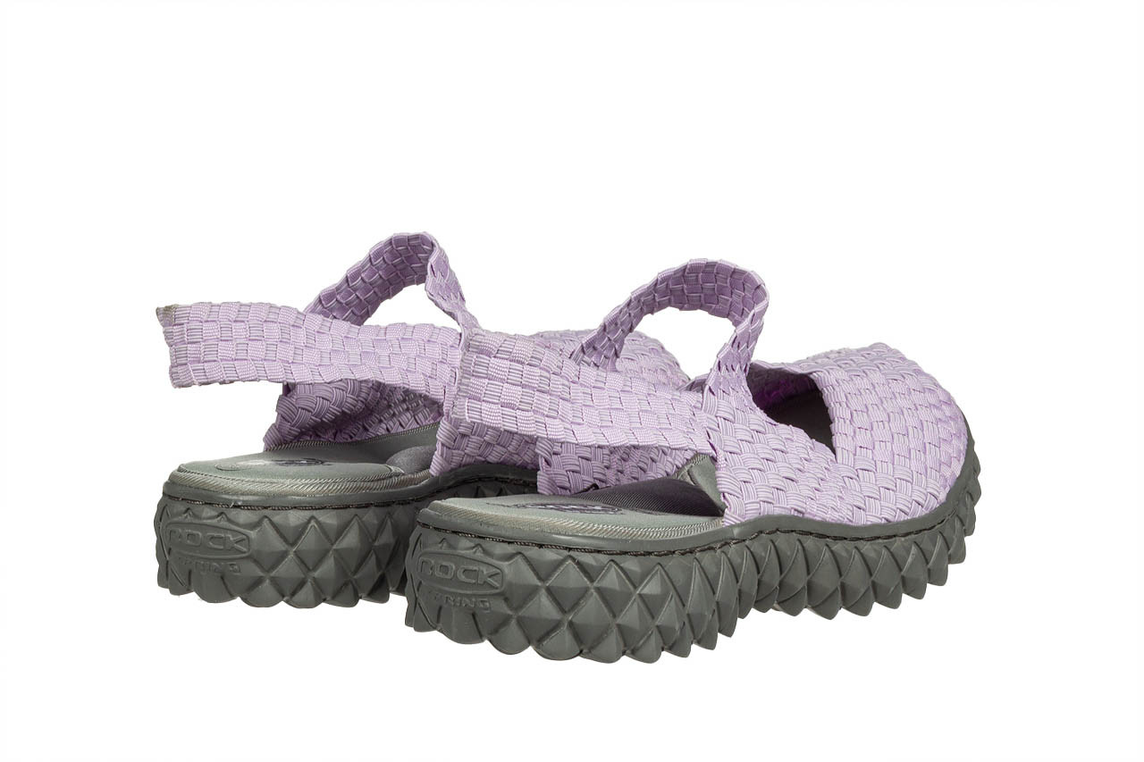Sandały rock over sandal violet, fioletowy, materiał - nowości 10