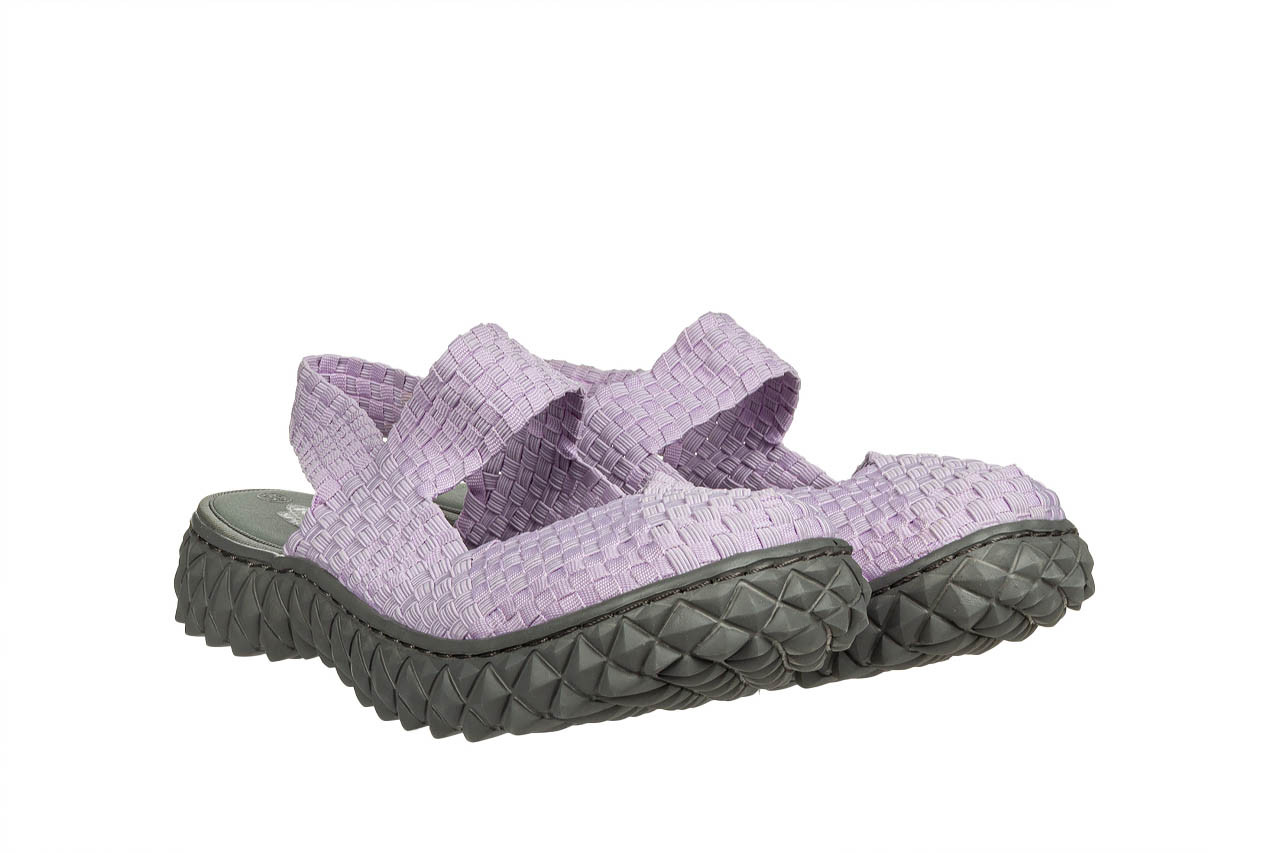 Sandały rock over sandal violet, fioletowy, materiał - nowości 8