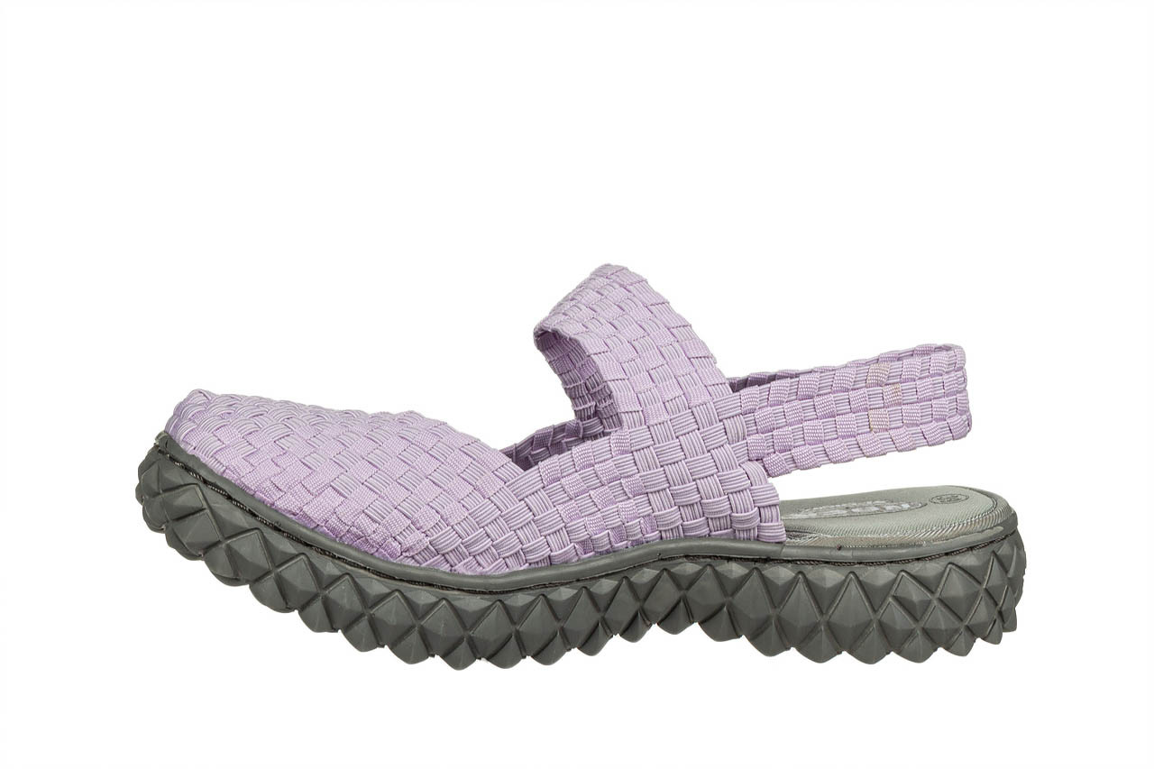 Sandały rock over sandal violet, fioletowy, materiał - nowości 9