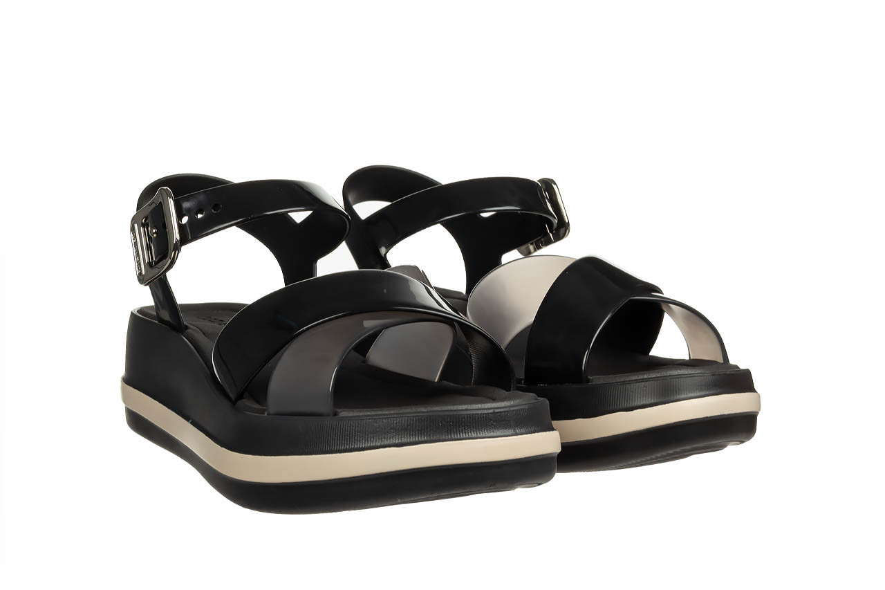 Sandały azaleia marie sandal plat fem black 198049, czarny, tworzywo - kobieta 8