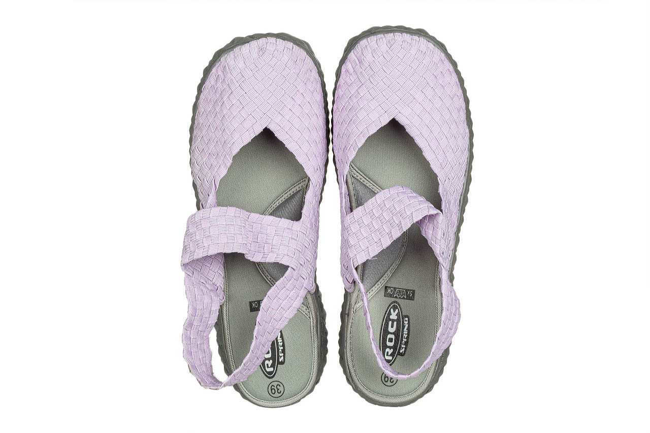 Sandały rock over sandal violet, fioletowy, materiał - nowości 11