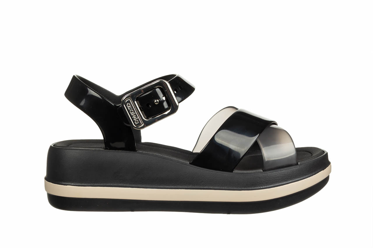 Sandały azaleia marie sandal plat fem black 198049, czarny, tworzywo - buty damskie - kobieta 7