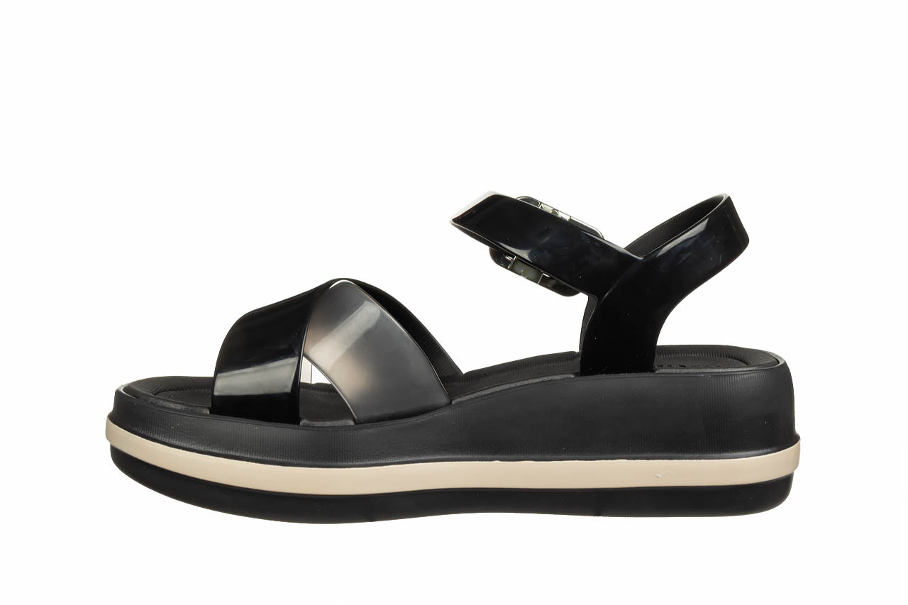 Sandały azaleia marie sandal plat fem black 198049, czarny, tworzywo 9
