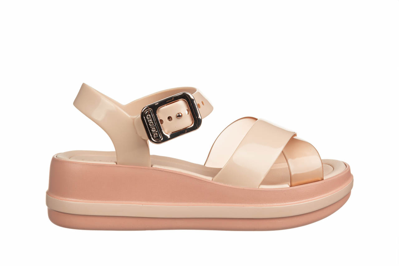 Sandały azaleia marie sandal plat fem light nude 198051, różowy, tworzywo - buty damskie - kobieta 7