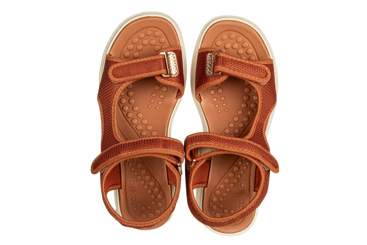 Sandały azaleia greice soft papete light brown 198047, brązowy, materiał - sandały - buty damskie - kobieta 13