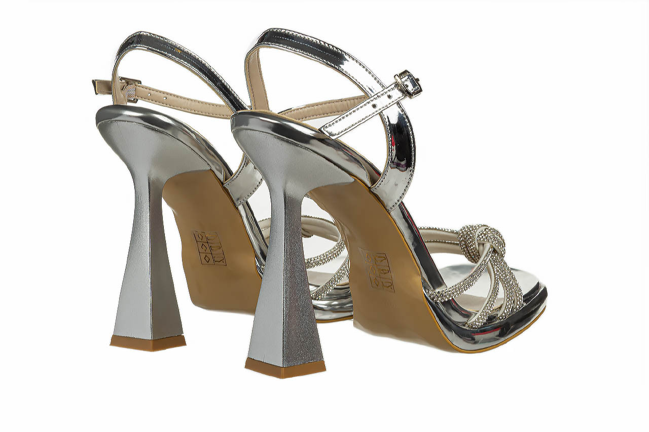 Sandały bayla-187 201 silver 187229, srebrny, skóra ekologiczna  - sandały - buty damskie - kobieta 10