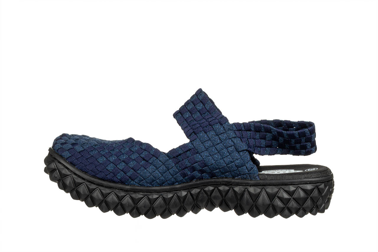 Sandały rock over sandal deep blue 032040, granatowy, materiał - nowości 9