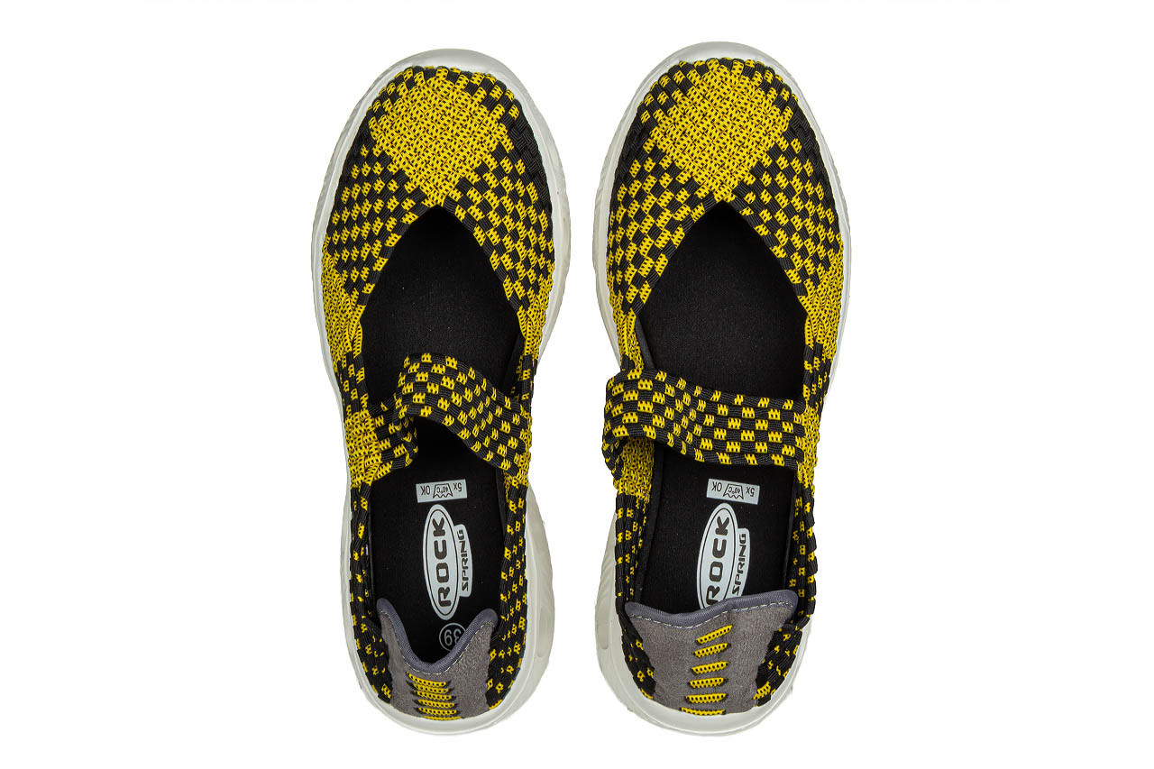 Półbuty rock django mustang brix 032031, żółty, materiał - wsuwane - półbuty - buty damskie - kobieta 11