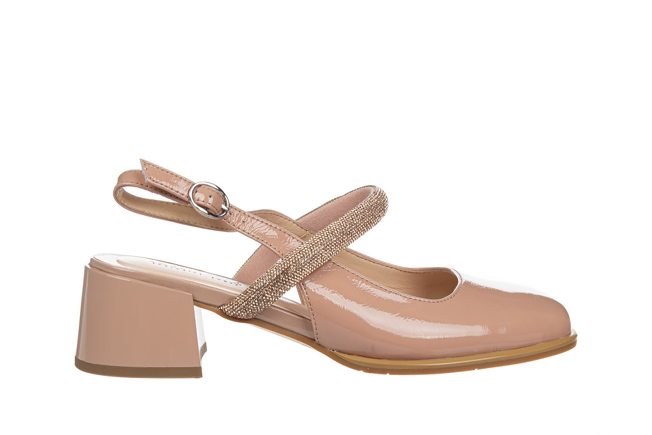 Sandały loretta vitale d40536a pink 514244, różowy, skóra lakierowana - na obcasie - sandały - buty damskie - kobieta 7