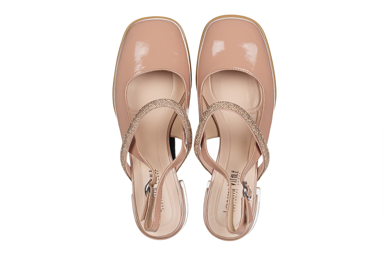 Sandały loretta vitale d40536a pink 514244, różowy, skóra lakierowana - na obcasie - sandały - buty damskie - kobieta 11