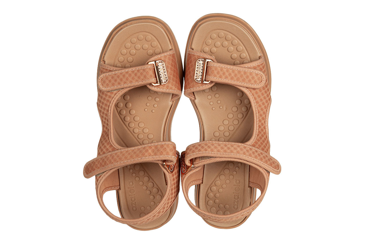 Sandały azaleia greice soft papete brown 198044, brązowy, materiał - płaskie - sandały - buty damskie - kobieta 13