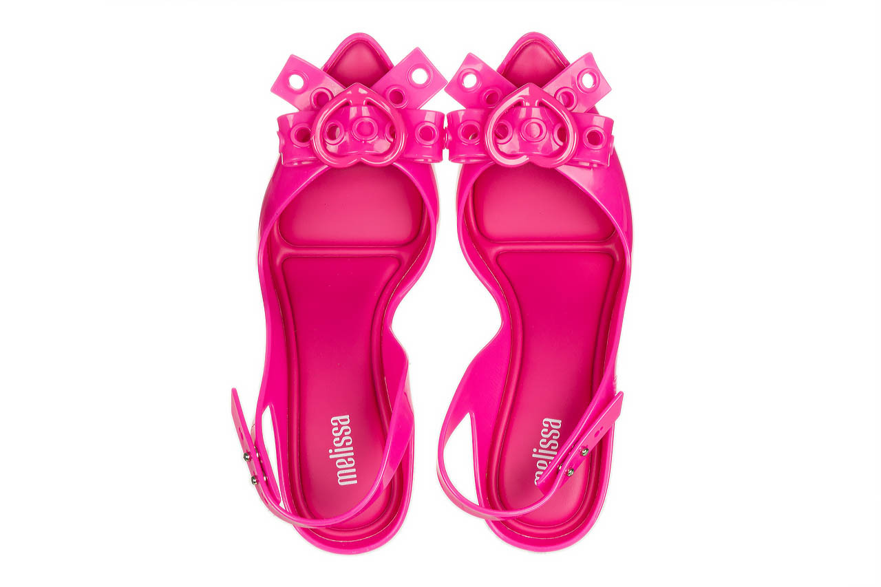 Sandały melissa lady dragon hot ad pink 010471, różowy, guma - peep toe - szpilki - buty damskie - kobieta 11