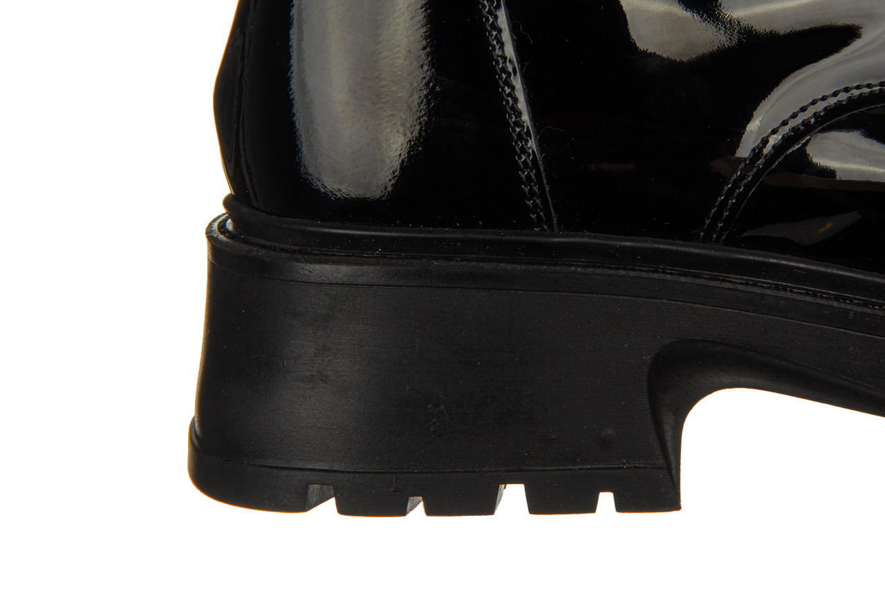 Trzewiki bayla-161 177 4007 black patent 161617, czarny, skóra naturalna  - sznurowane - botki - buty damskie - kobieta 15