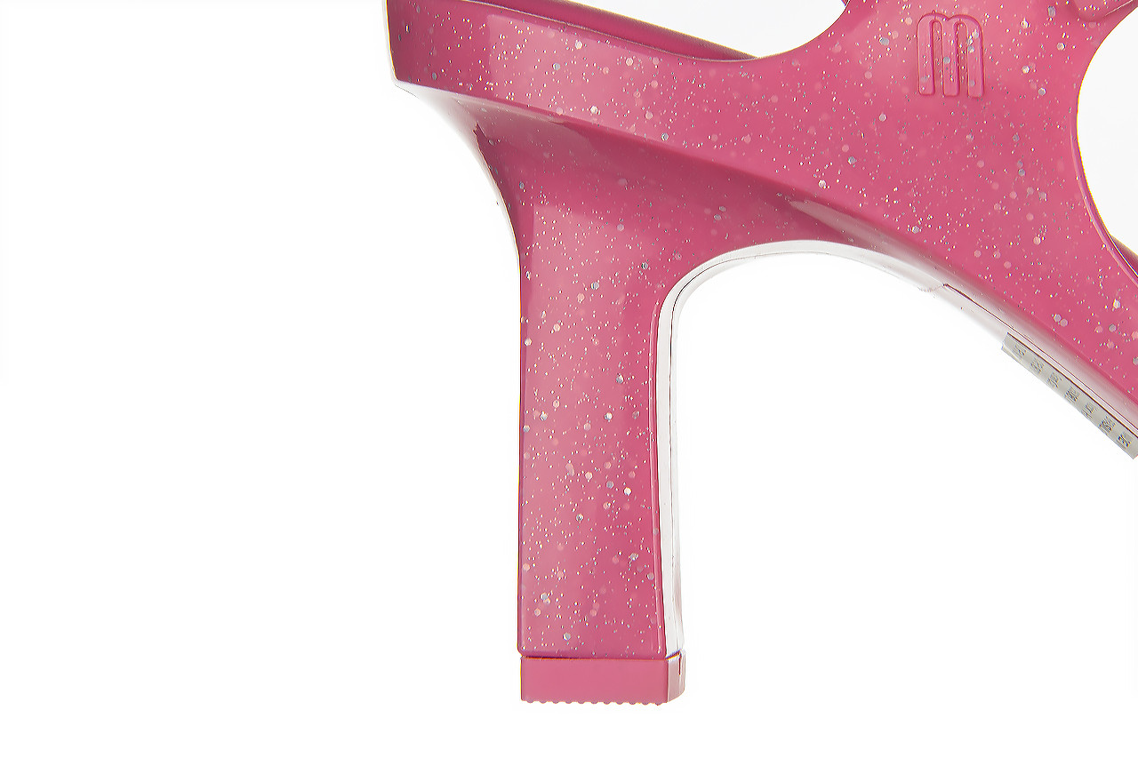 Sandały melissa lady emme ad pink glitter 010437, różowy, guma 12