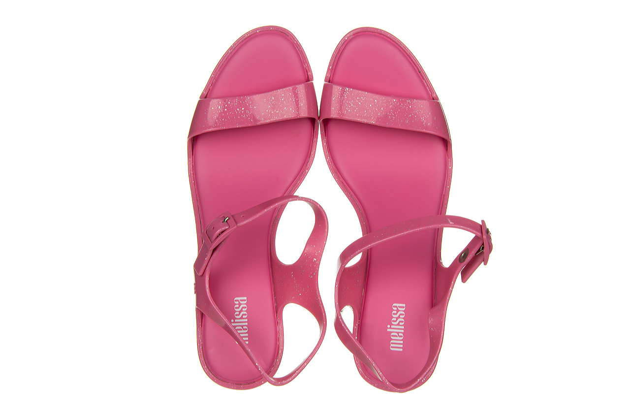 Sandały melissa lady emme ad pink glitter 010437, różowy, guma - sandały - melissa - nasze marki 11