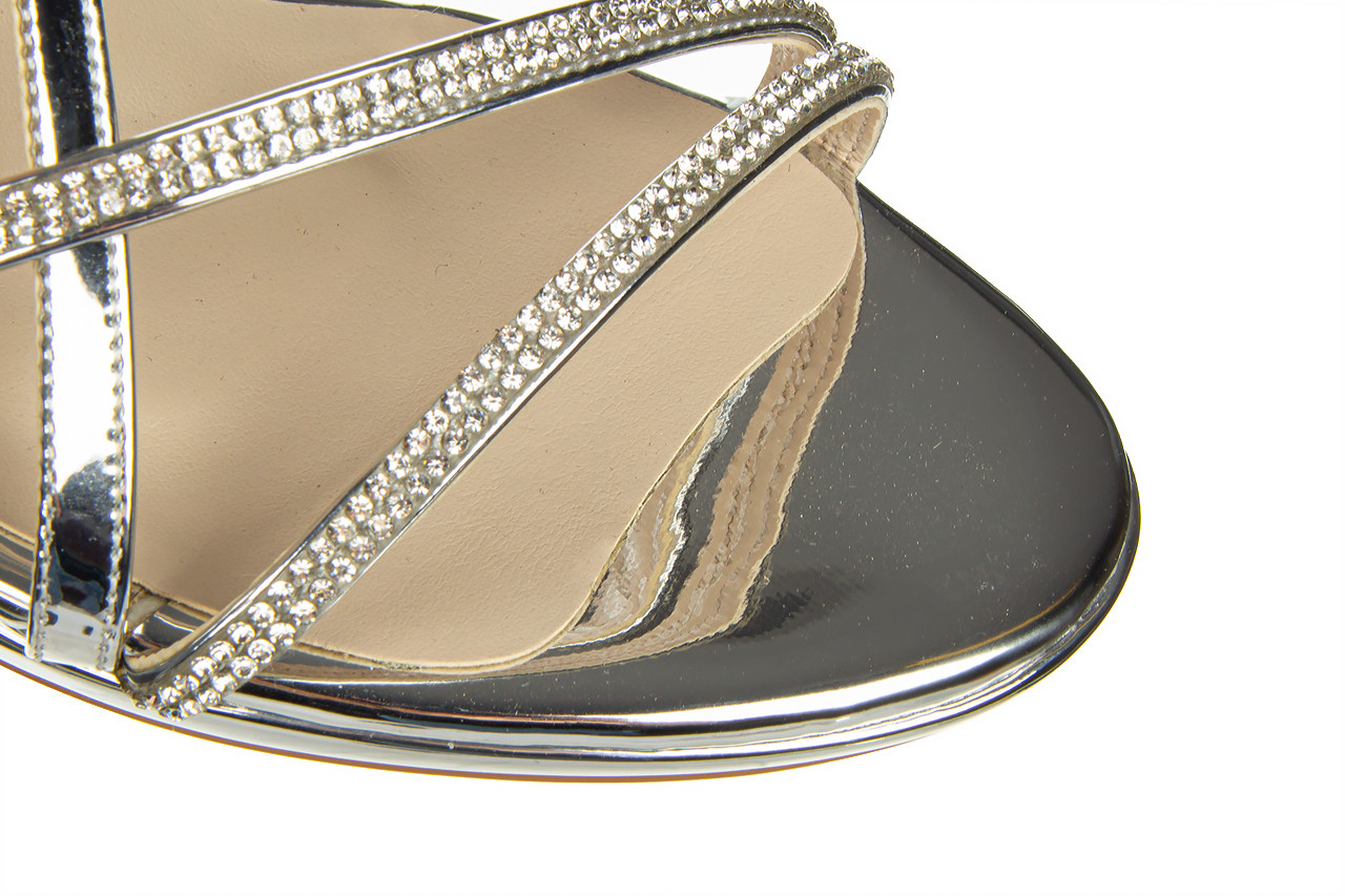 Sandały bayla-187 587-9083 silver 187137, srebrny, skóra ekologiczna  - na obcasie - sandały - buty damskie - kobieta 13