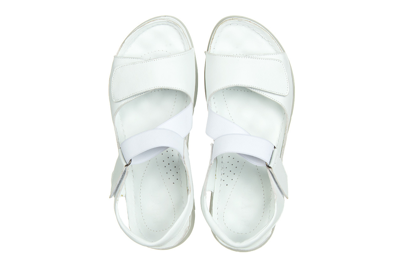 Sandały bayla-161 022 05 6141 white 161434, biały, skóra naturalna - płaskie - sandały - buty damskie - kobieta 11