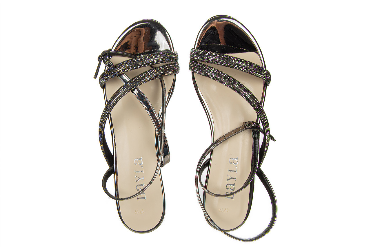 Sandały bayla-187 1719 platinum 187111, czarny, skóra ekologiczna  - płaskie - sandały - buty damskie - kobieta 13