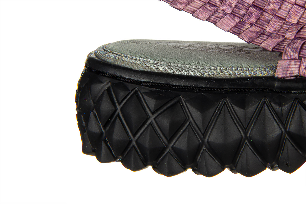 Sandały rock dakota syrah 032950, różowy, materiał - płaskie - sandały - buty damskie - kobieta 12