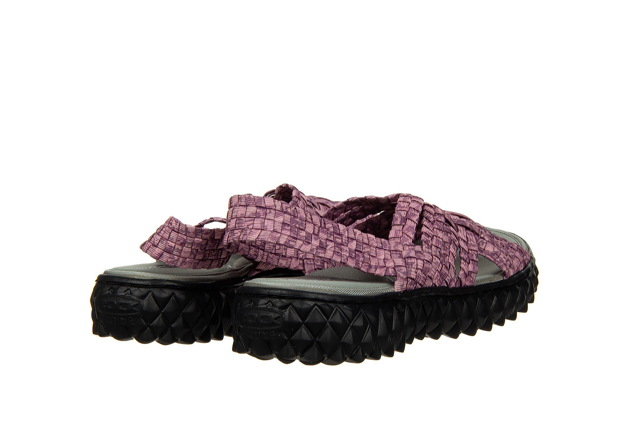 Sandały rock dakota syrah 032950, różowy, materiał - płaskie - sandały - buty damskie - kobieta 10