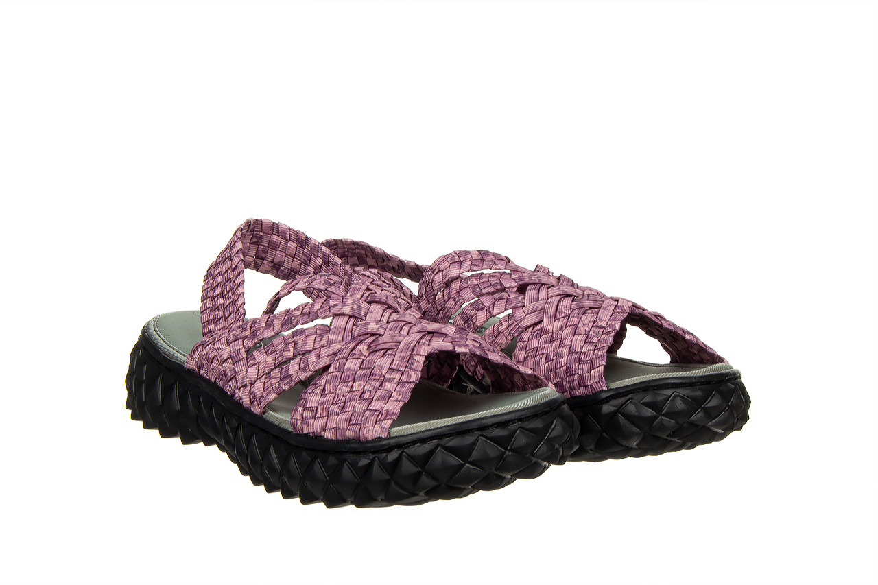 Sandały rock dakota syrah 032950, różowy, materiał - płaskie - sandały - buty damskie - kobieta 8