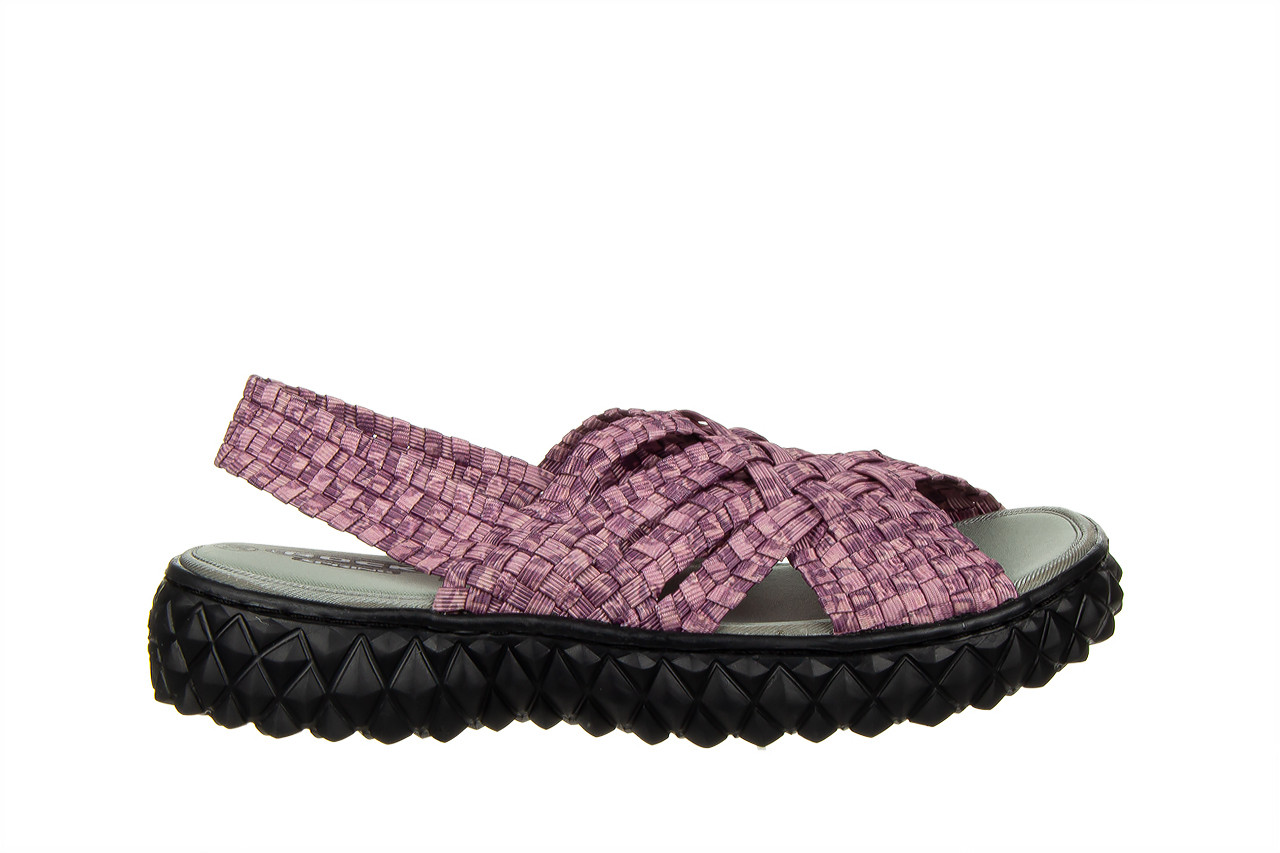 Sandały rock dakota syrah 032950, różowy, materiał - płaskie - sandały - buty damskie - kobieta 7
