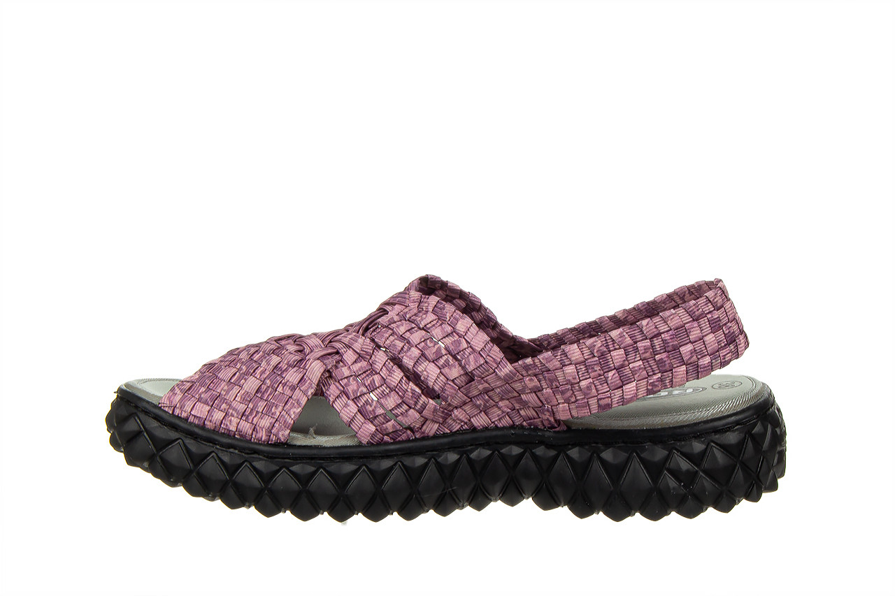 Sandały rock dakota syrah 032950, różowy, materiał - płaskie - sandały - buty damskie - kobieta 9