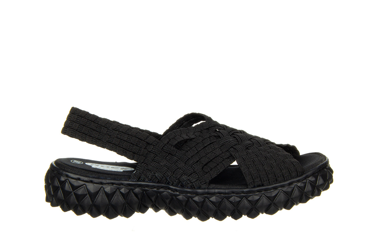 Sandały rock dakota black 23 032948, czarny, materiał - sandały - buty damskie - kobieta 7