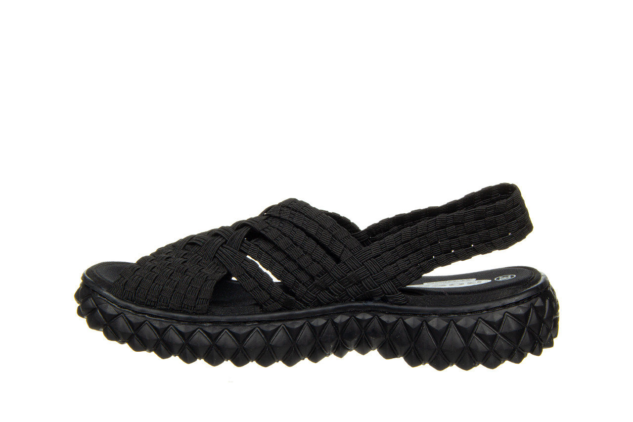 Sandały rock dakota black 23 032948, czarny, materiał - płaskie - sandały - buty damskie - kobieta 9
