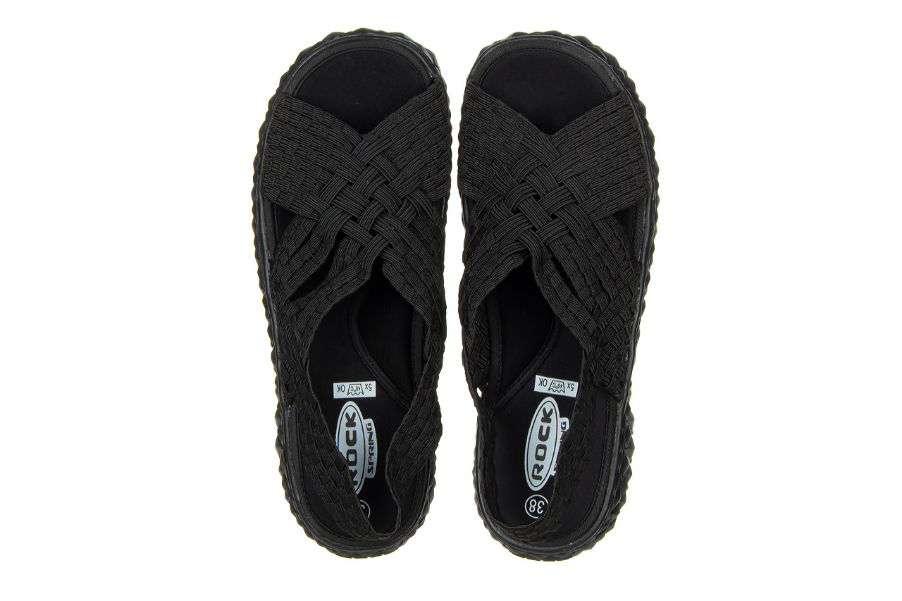 Sandały rock dakota black 23 032948, czarny, materiał - sandały - buty damskie - kobieta 11