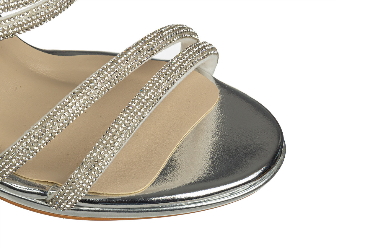 Sandały bayla-187 589-1729 silver 187057, srebrny, skóra ekologiczna  - na platformie - szpilki - buty damskie - kobieta 13