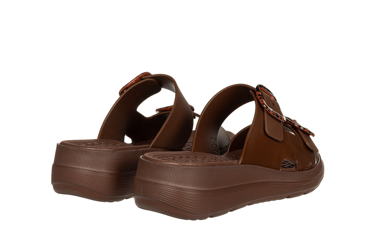 Klapki azaleia cida soft tam dark brown 198042, brązowy, tworzywo - gumowe/plastikowe - klapki - buty damskie - kobieta 11