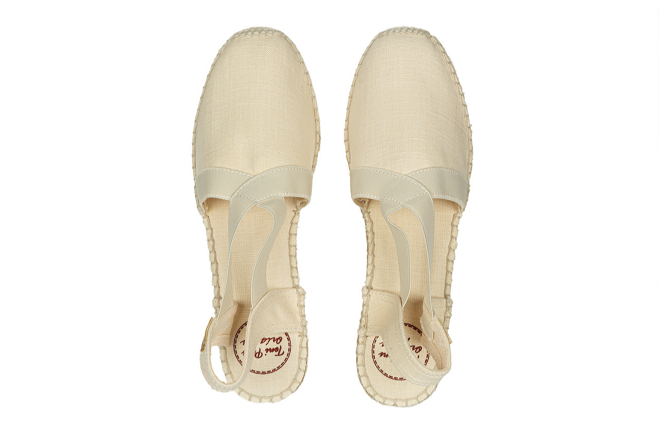 Sandały toni pons ter cru ecru 204004, beżowy, materiał - espadryle - buty damskie - kobieta 13