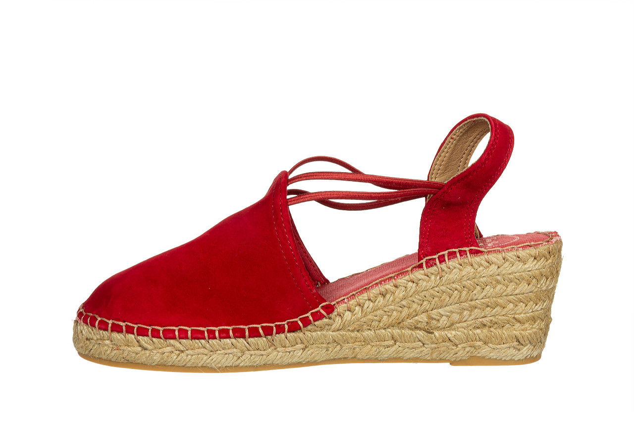 Sandały toni pons tremp vermell red 204007, czerwony, skóra naturalna - na koturnie - sandały - buty damskie - kobieta 9